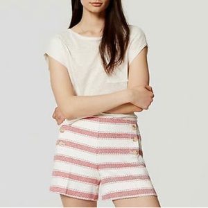 LOFT Riviera Striped Shorts